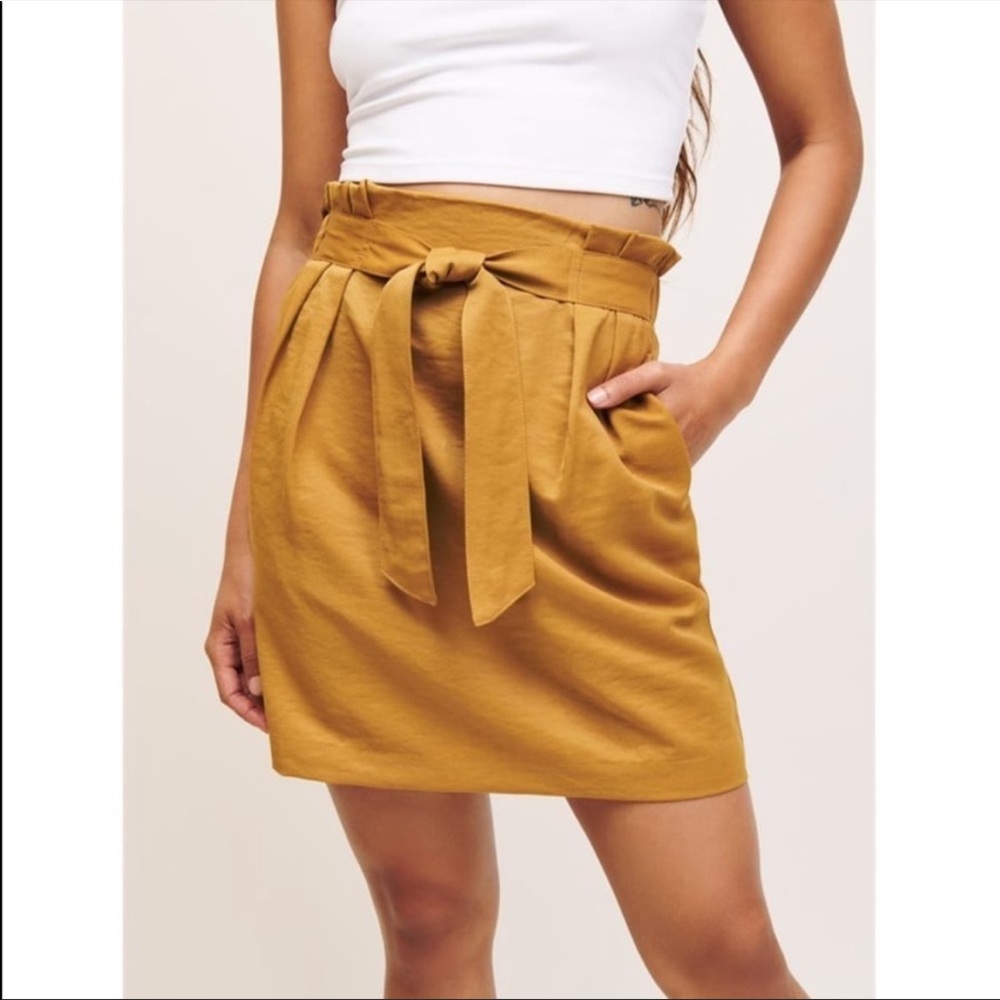 XS Dynamite Brown Paper Bag Skirt